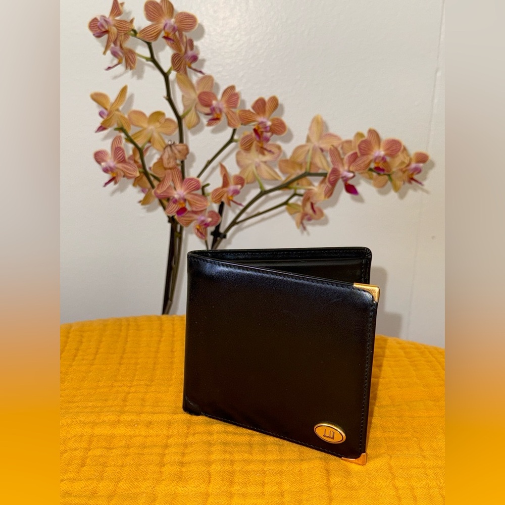 Dunhill Black Calf Leather Bi-Fold Wallet